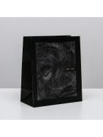 Пакет подарочный бумажный (23х27х11,5) ламинир Wood style 1/69