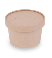 Контейнер бумажный супница 300мл d-100 крафт OSQ ROUND BOWL (крышка 460922) 30/600