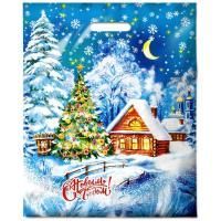 НГ Пакет с вырубной ручкой (38х47)-60 Лунный свет 50/500