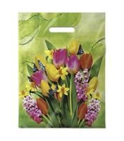 Пакет с вырубной ручкой (30х40)-30 Нежный букет 50/1000