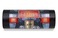 Мешок для мусора 180л рулон ПВД (90х110)-60 черный БРОНЯ ПРЕМИУМ 2-сл 110г  Ромашка (10шт) 1/10