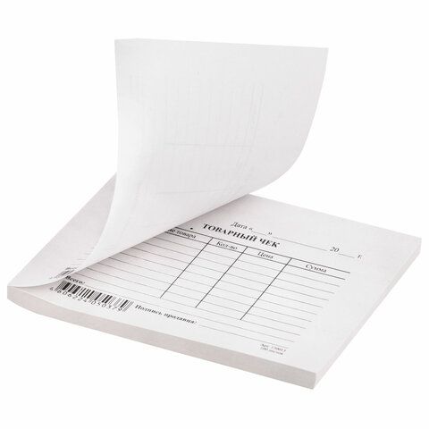 Бланк Товарный чек (100) 1/40