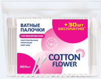 Ватные палочки (300шт) пакет Cotton Flower 1/50
