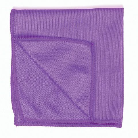 Салфетка микрофибра для стекол (30х30) гладкая, фиолетовая ЛАЙМА, 1/144