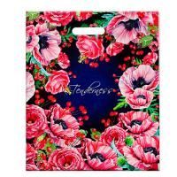 Пакет с вырубной ручкой (38х47+6)-60 Нежность ламинат 50/500