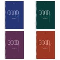 Тетрадь А4 120л гребень клетка обложка твердая Brauberg Good luck 1/4/16