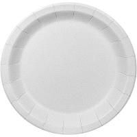 Тарелка картон d-180 ламинированная белая с бортом ПС 50/500