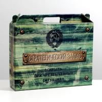 Подарочная коробка с ручкой 34,5х27х8см Запас 5/5