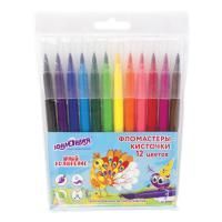 Фломастеры 12 цв с кистью вентилируемый колпачок ЮНЛАНДИЯ ЮНЫЙ ВОЛШЕБНИК 1/24