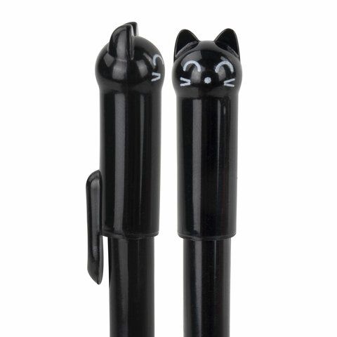 Ручка фигурная шариковая корпус ассорти, СИНЯЯ, узел 0,7мм ЮНЛАНДИЯ Котик 1/12