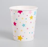 Стакан бумажный 250мл Звезды 10/10