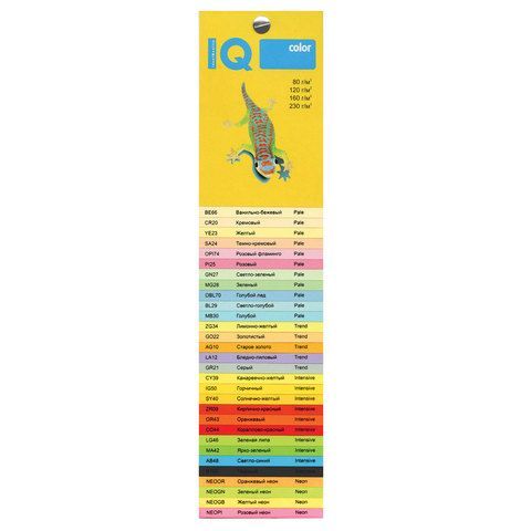 Бумага А4 500л 80 г/м2 розовая неон NEOPI IQ (АйКью) color 1/5