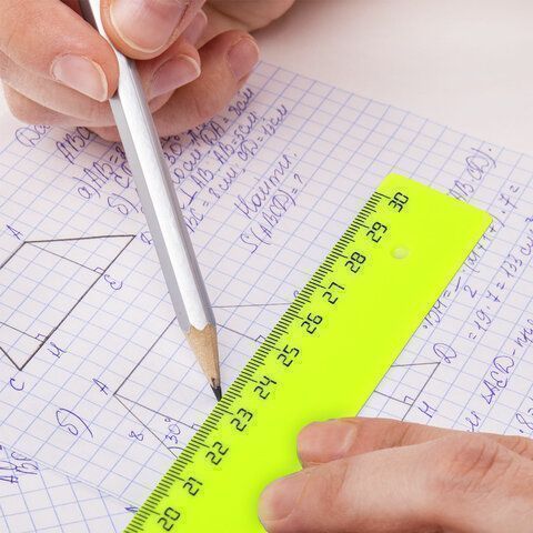 Линейка 30см пластиковая непрозрачная неоновая ассорти ПИФАГОР 1/20/360