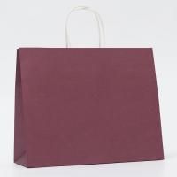 Пакет подарочный бумажный (31,5х25x11,5) крафт винный 1/500