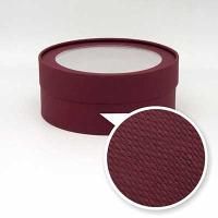 Коробка шайба с прозр. крышкой 16х6,5см винный лён