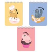 Блокнот 40л А6 108х145мм клетка гребень Котики BRAUBERG 1/6/96