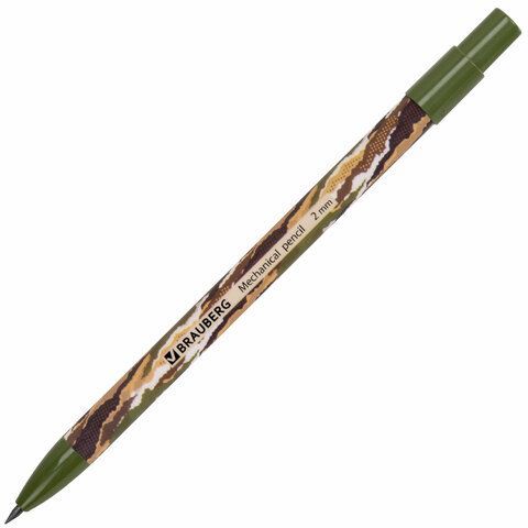 Карандаш ч/гр HB механический c точилкой BRAUBERG MILITARY 1/24