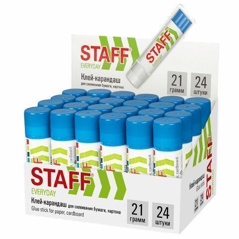 Клей-карандаш 21г STAFF 1/24/648