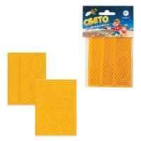 Наклейки светоотражающие для велосипедов 150х92 мм желтые 1/5/50