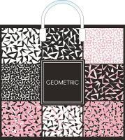 Пакет с пластмассовыми ручками (38х34)-90 Геометрия 10/150