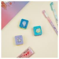 Точилка 1 отверстие пластиковая ассорти Bubble firneds Meshu 1/24