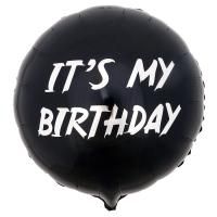 Шар фольгированный Its my birthday! d18 с подложкой 1/100