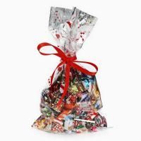 НГ Пакет подарочный (20х35) полипропилен мет+рис Леденцы 100/1000