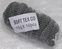 Мочалка для посуды стружка сетка S-985 SafiTex (10шт) б/н 1/10/120