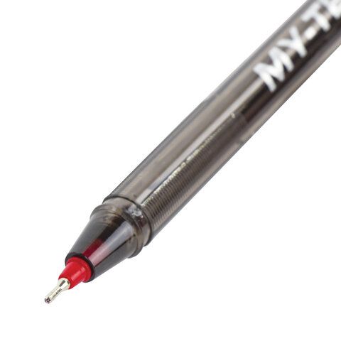 Ручка шариковая масляная красная 0,35мм PENSAN My-Tech игольчатый узел 0,7мм 1/25