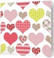 Салфетки (33х33) 3-сл Лоскутное сердце (20) 1/15
