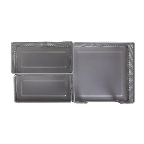 Подставка-органайзер 102х186х95мм металлическая 3 секции серебр Germanium Brauberg 1/6/24