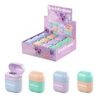 Точилка 1 отверстие ассорти ErichKrause Pastel Bloom 1/24