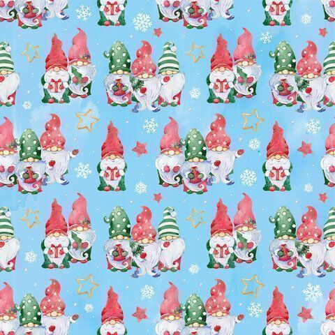 НГ Бумага упаковочная 70х100см ЗОЛОТАЯ СКАЗКА Веселый НГ 10дизайнов 105г/м2 1/50