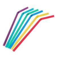 Трубочки для коктейля 240х8 с гофрой цветные (100шт) 1/48