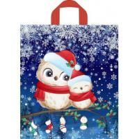 НГ Пакет с петлевой ручкой (38х43,5)-35 Совушки 50/500