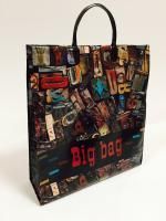 Пакет с пластмассовыми ручками (35х36+10) объемный Мозаика 10/50