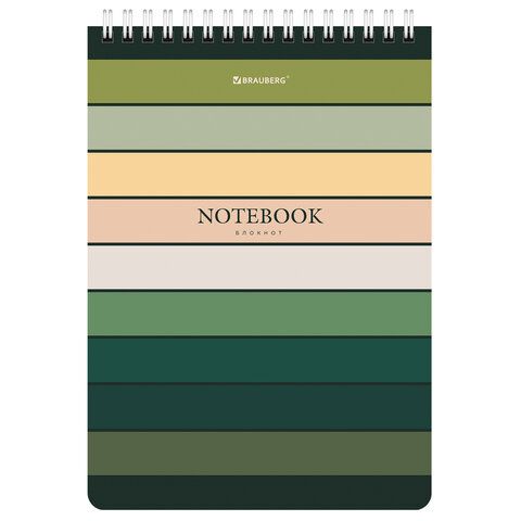 Блокнот 60л А5 146х205мм гребень, картон, клетка BRAUBERG Classic 1/4/80