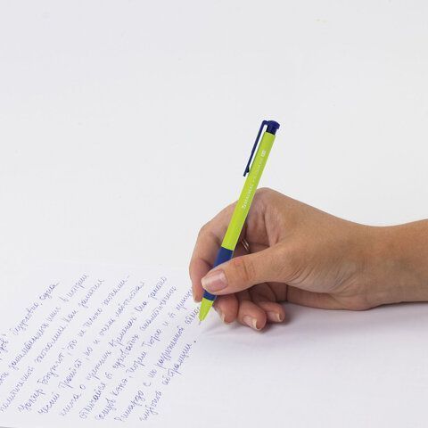 Ручка шариковая автомат синяя узел 0,5мм BRAUBERG A-30 COLOR MIX 1/50