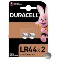 Элемент питания DURACELL, LR44 (V13GA, 76A), алкалиновые,КОМПЛЕКТ 2 шт.,в блистере 1/10/100 