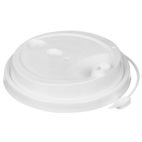 Крышка для бумажных стаканов d 90 мм с питейником флип-топ белая ВЗЛП 50/1000 