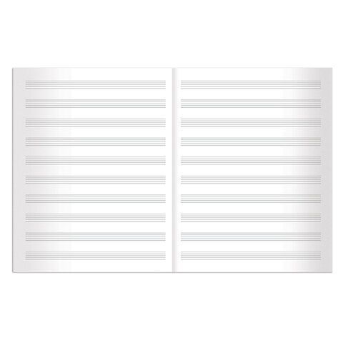 Тетрадь для нот А4, 24л., BRAUBERG обл.мел.карт., вертикальная, Музыка (2 вида), 125417