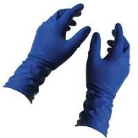 Перчатки смотровые нест сверхпрочные латекс синие High Risk Safe&Care DL 215 (1813) L 36гр 25/250