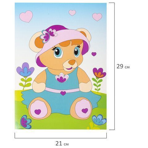 Аппликация из мягкого пластика 21х29см Юнландия Мишутка 1/1