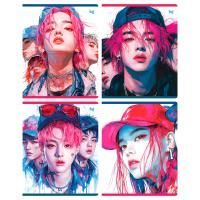 Тетрадь 48л А5 клетка BG К-pop 1/4/56