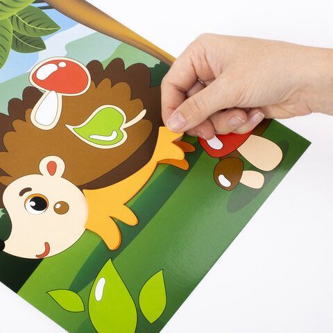 Аппликация из мягкого пластика 21х29см Юнландия Ежик 1/1