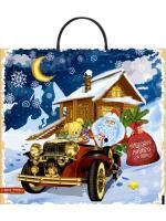 НГ Пакет с пластмассовыми ручками (37х35)-90 Новогодняя доставка Нео-Пак 5/100