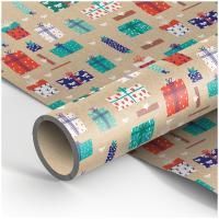 Бумага подарочная 70х100см 70 г/м2 крафт Favourite gifts MESHU 1/50