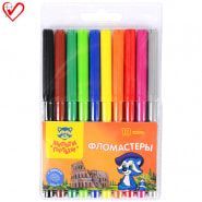 Фломастеры 10цв смываемые, блистер Мульти-Пульти Енот в Италии 1/12