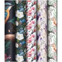 Бумага подарочная глянц 70х100см 80 г/м2 ассорти 5шт Весеннее настроение MESHU 1/50