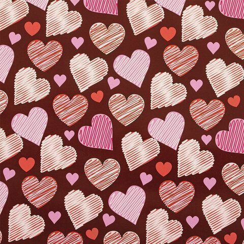 Бумага подарочная 70х100см Золотая Сказка Love story,ассор. 5 дизайнов, мелов.70г/м2 1/50